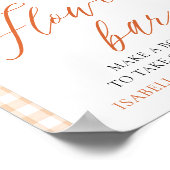 Fall Gingham Fresh Off The Market Blume Bar Poster (Ecke)