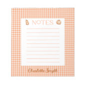Fall Gingham Notepad Notizblock (Vorderseite)