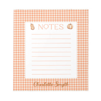 Fall Gingham Notepad Notizblock