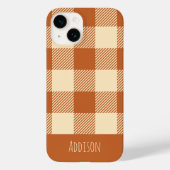 Fall Gingham Pattern Personalisiert Case-Mate iPhone Hülle (Rückseite)