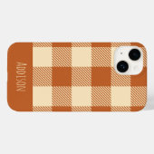 Fall Gingham Pattern Personalisiert Case-Mate iPhone Hülle (Rückseite (Horizontal))