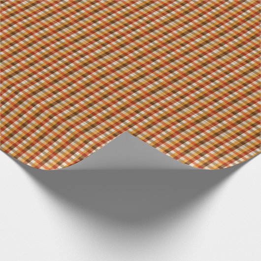 Fall Gingham Plaid for Seasonal Packaging Geschenkpapier (Ecke)