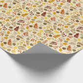 Fall Ginkgo Blätter und Olivenmuster Geschenkpapier (Ecke)