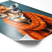 Fall Giraffe Fashionista Fotodruck (Ecke)