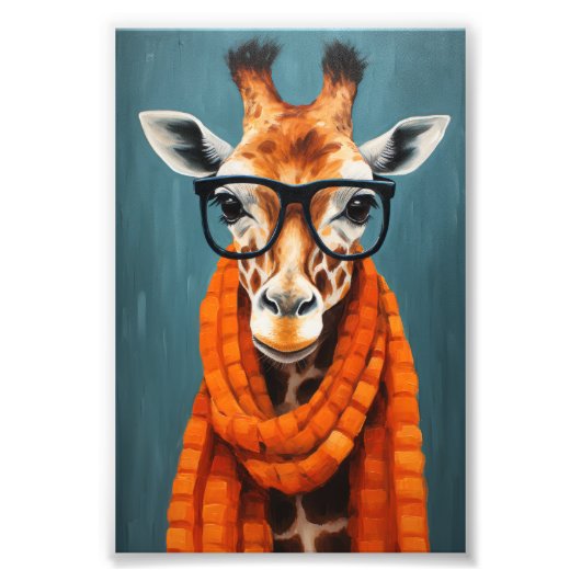 Fall Giraffe Fashionista Fotodruck (Vorne)