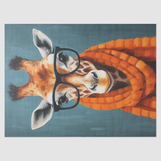 Fall Giraffe Fashionista Seidenpapier (Vorderseite)