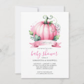 Fall Girl Baby Duwer Einladungen Kleine Pumpkin (Vorderseite)