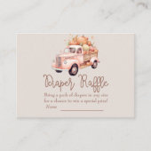Fall Girl Baby Duwer Pumpkin Truck Windeln Raffel Begleitkarte (Vorderseite)
