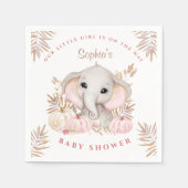Fall Girl Babydusche Papier Napkins Serviette (Vorderseite)