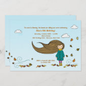 Fall Girl-Einladung Einladung (Vorne/Hinten)