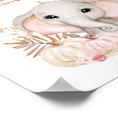Fall Girl Elephant Baby Dusche Windeln Raffle Schi Poster (Ecke)