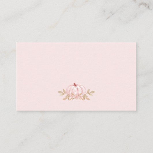 Fall Girl Elephant Babydusche Windelwaschkarte Begleitkarte (Rückseite)