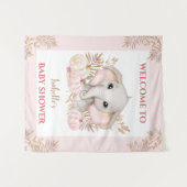 Fall Girl Pink Babydusche Begrüßungsband Wandteppich (Vorderseite (Horizontal))