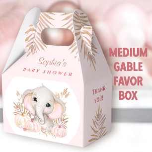 Fall Girl Pink Babydusche Mittlere Gabel Geschenkschachtel