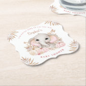 Fall Girl Pink Babydusche Untersetzer (angewinkelt)