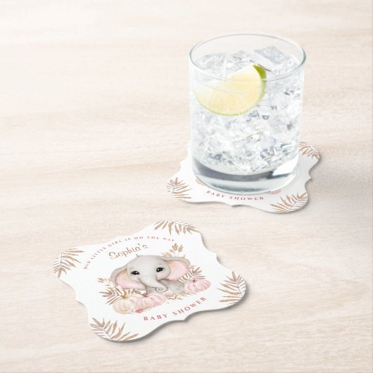 Fall Girl Pink Babydusche Untersetzer (Vor Ort)