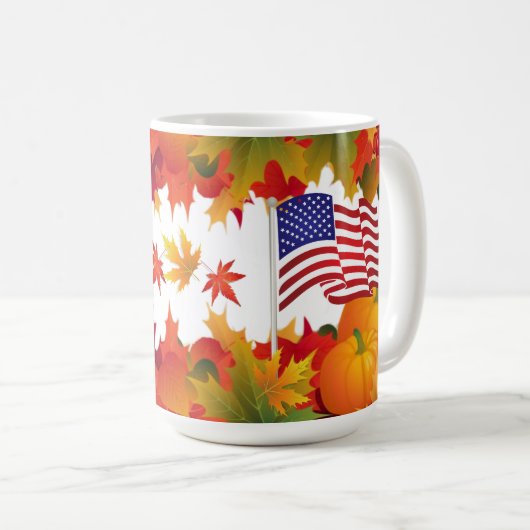 Fall Glory Patriotic Kaffeetasse (VorderseiteRechts)