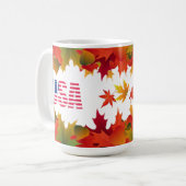 Fall Glory Patriotic Kaffeetasse (Vorderseite Links)