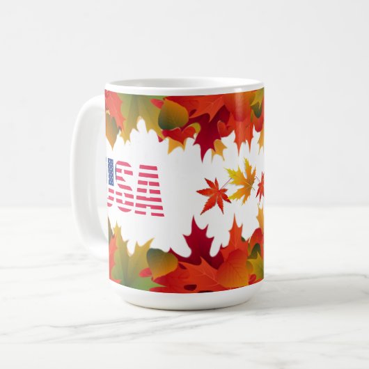 Fall Glory Patriotic Kaffeetasse (Vorderseite Links)