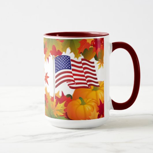 Fall Glory Patriotic Tasse (Rechts)