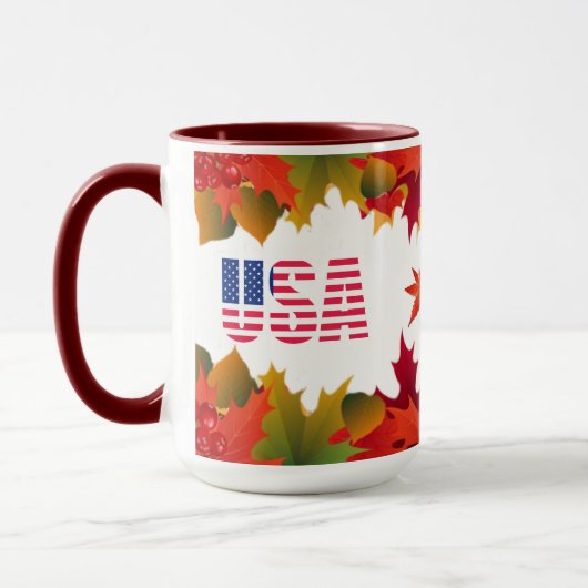 Fall Glory Patriotic Tasse (Links)