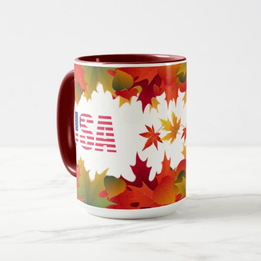 Fall Glory Patriotic Tasse (Vorderseite Links)