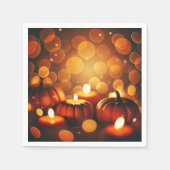 Fall Glows Pumpkins Bokeh Effekt Dekoupage Papier Serviette (Vorderseite)