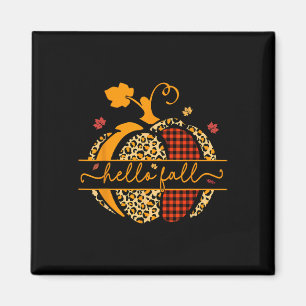 Fall glücklich Fall Y'alle Herbst Pumpkin Leopard  Magnet