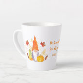 Fall Gnome Erntedank Milchtasse (Linke Ecke)