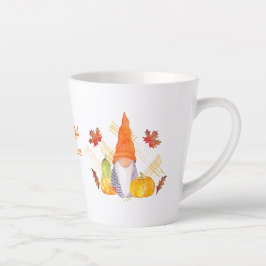 Fall Gnome Erntedank Milchtasse (Rechts)