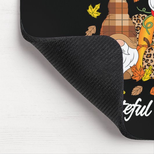 Fall Gnome Kariert Leopard Pumpkin Erntedank Bles Mousepad (Ecke)