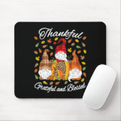 Fall Gnome Kariert Leopard Pumpkin Erntedank Bles Mousepad (Mit Mouse)