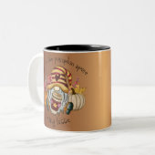 Fall Gnome Latte Tasse (Vorderseite Links)
