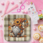 Fall Gnome  Pappteller (Party)