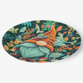 Fall Gnome Pappteller (Schrägansicht)