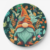 Fall Gnome Pappteller (Vorderseite)
