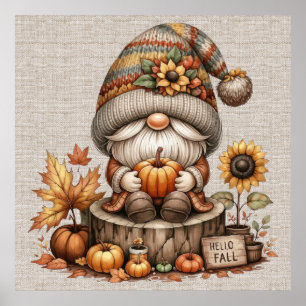 Fall Gnome Poster