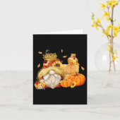 Fall Gnome Scarecrow Gnome Fall Halloween Thanksgi Karte (Gelbe Blume)