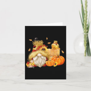 Fall Gnome Scarecrow Gnome Fall Halloween Thanksgi Karte