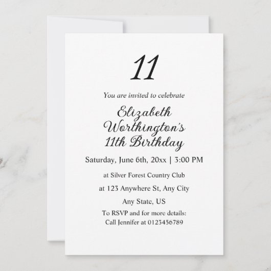 Fall Gnome und Blätter Aquarellkalligrafie Einladung (Rückseite)