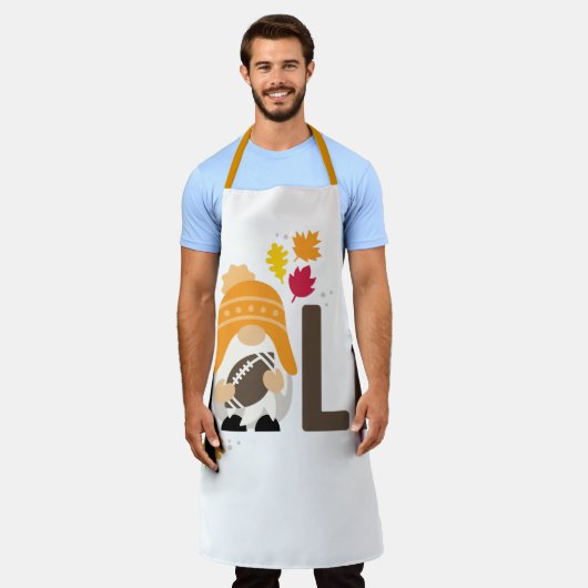 FALL-Gnome und Blätter Schürze (Getragen)