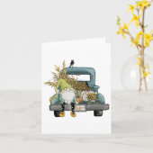 Fall Gnome Vintag LKW und Pumpkin Karte (Gelbe Blume)