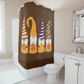 Fall Gnomes mit Pumpkins Duschvorhang (Beispiel)