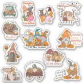 Fall Gnomes Sticker Pack (Vorderseite)
