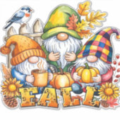 Fall Gnomes Sublimation Autumn Love Classic T-Shir Aufkleber (Vorderseite)