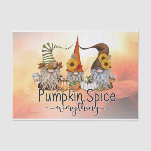 Fall Gnomes Tissue Paper Seidenpapier (Vorderseite)