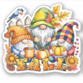 Fall Gnomes Veröffentlichung Herbst Liebe Classic Aufkleber (Vorderseite)