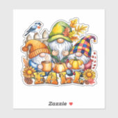 Fall Gnomes Veröffentlichung Herbst Liebe Classic Aufkleber (Blatt)