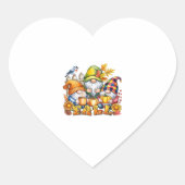 Fall Gnomes Veröffentlichung Herbst Liebe Classic  Herz-Aufkleber (Vorderseite)