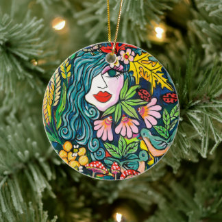 FALL GODDESS KERAMIK ORNAMENT